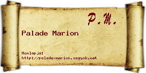 Palade Marion névjegykártya