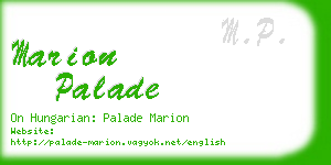 marion palade business card
